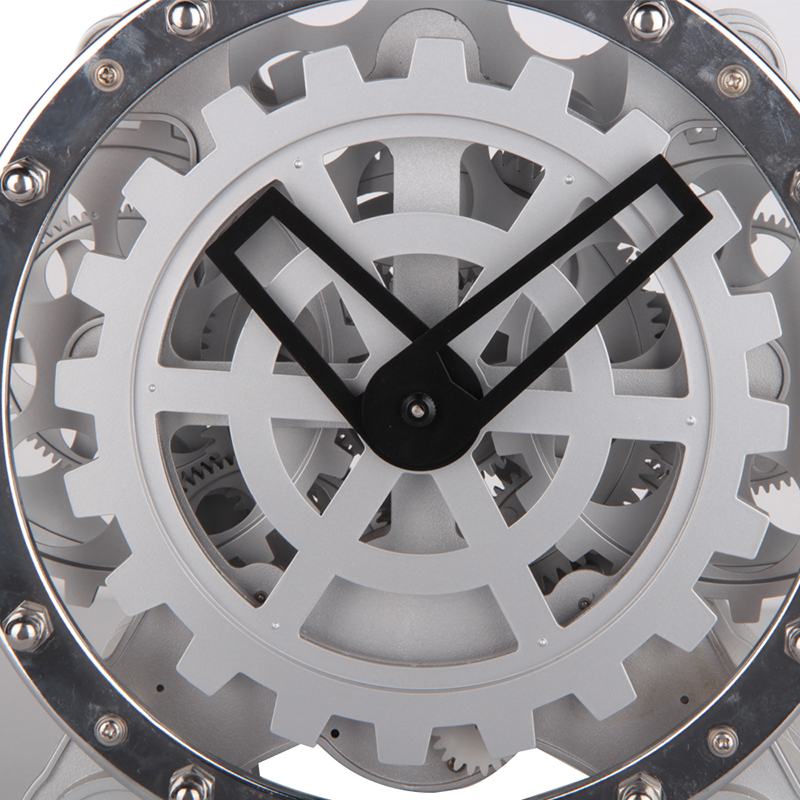 Table Gear Retro Clock Double Foot Gear Clock