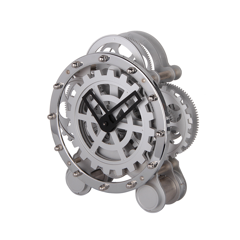 Table Gear Retro Clock Double Foot Gear Clock