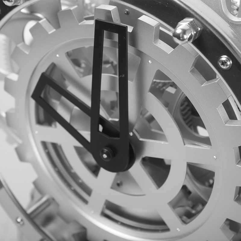 Table Gear Retro Clock Double Foot Gear Clock